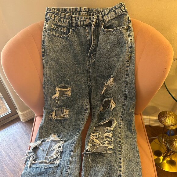 Distressed Jeans, Boyfriend - Picture 1 of 2